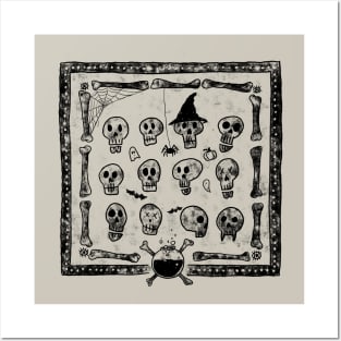 Witchy Skulls Posters and Art